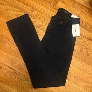 NWT $198 AG Tellis Modern Slim Fit Sueded Stretch Sateen Pants 29/34 Navy Blue